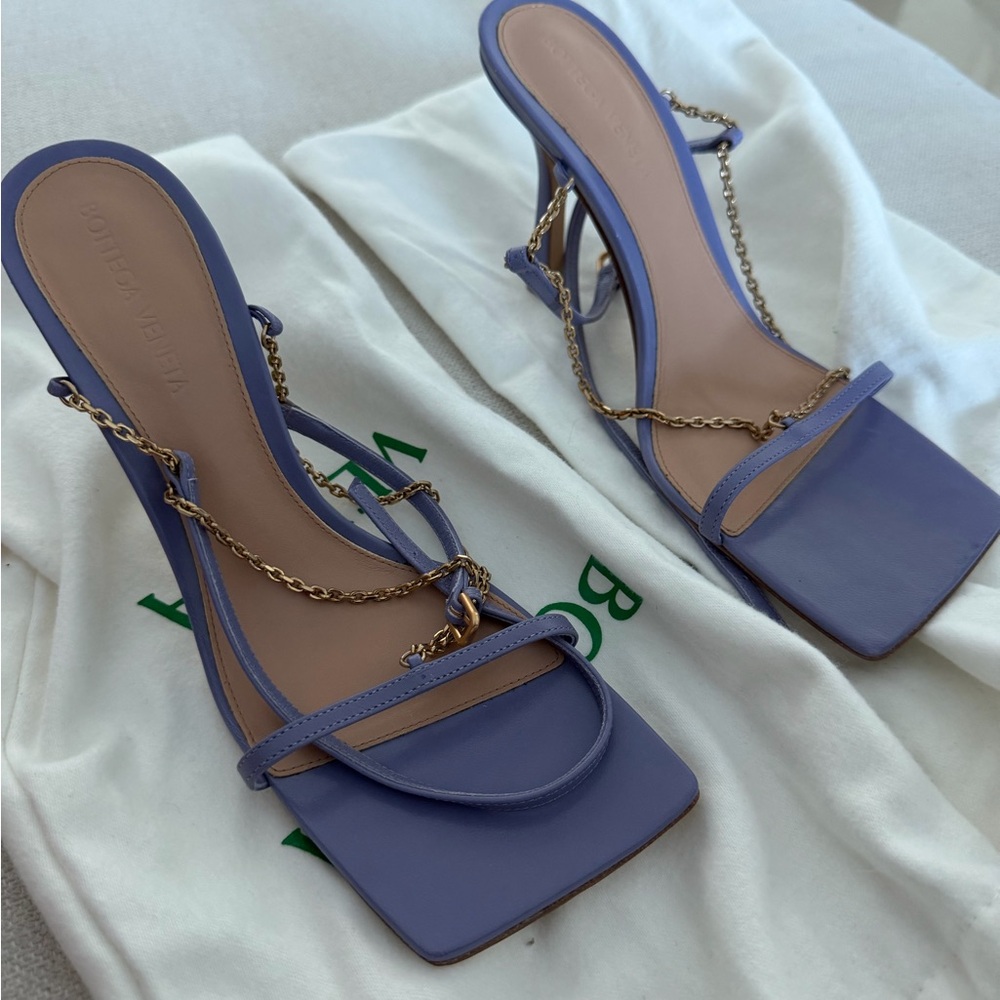 Bottega Veneta Lavender Chain Sandals